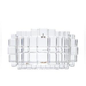 Cult Gaia Eden Clear Acrylic Clutch – Geometric Statement Bag